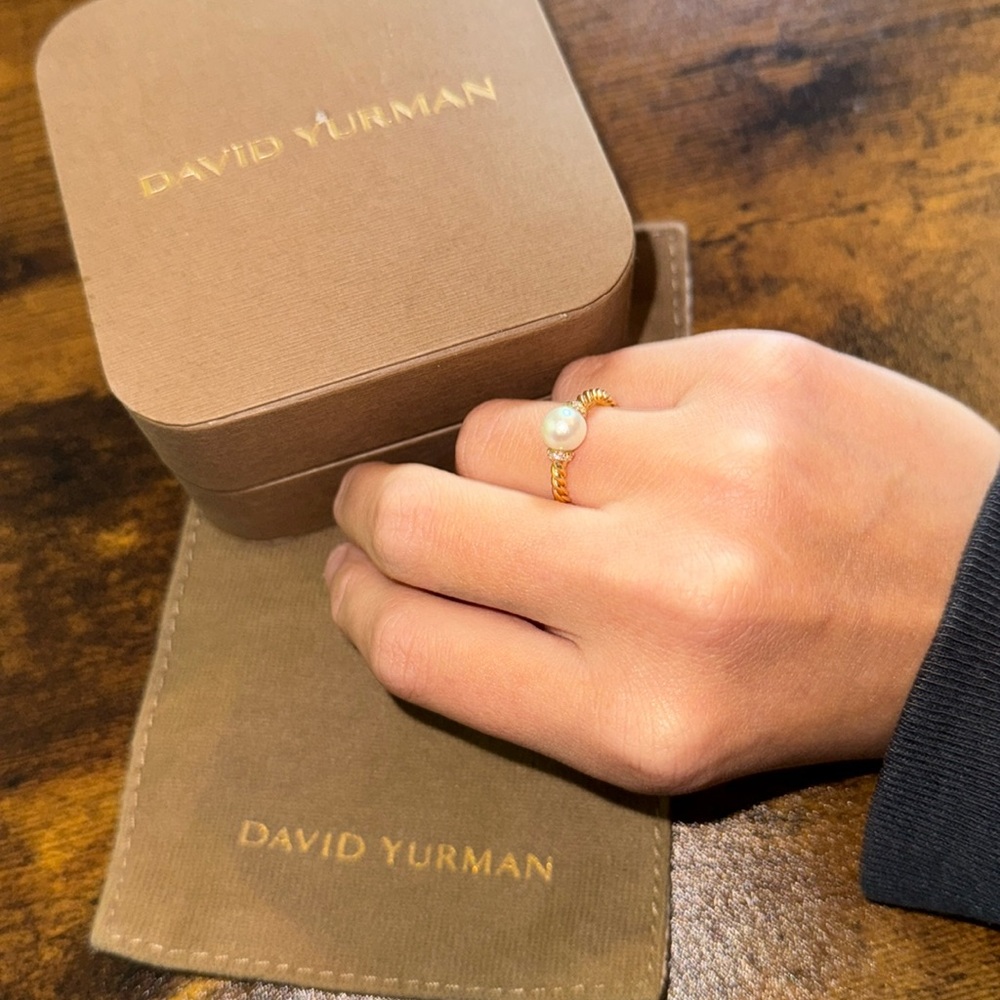 David Yurman Petite Solari Station Ring Size 4